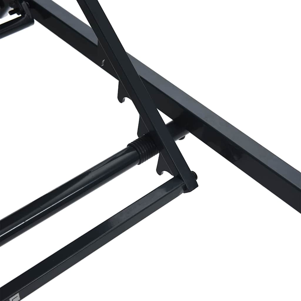 Sonnenliege Schwarz und Anthrazit 197 x 54 x 86 cm Stahl