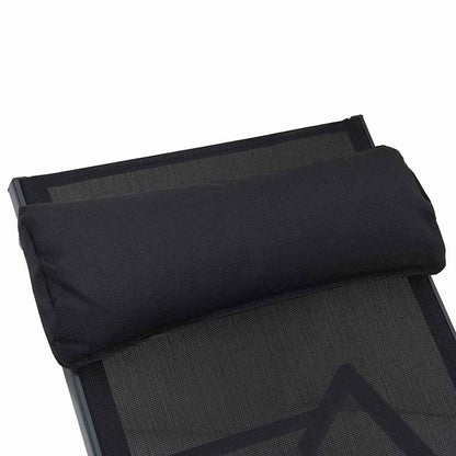 Sonnenliegen 2-Person 3 pcs Schwarz und Anthrazit Stahl