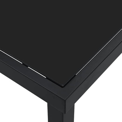 vidaXL Gartentisch Schwarz 80 x 80 x 73 cm Metall
