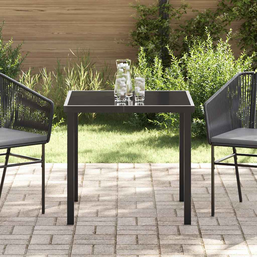 vidaXL Gartentisch Schwarz 80 x 80 x 73 cm Metall
