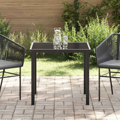 vidaXL Gartentisch Schwarz 80 x 80 x 73 cm Metall