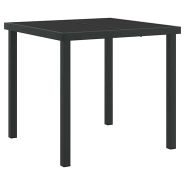 vidaXL Gartentisch Schwarz 80 x 80 x 73 cm Metall