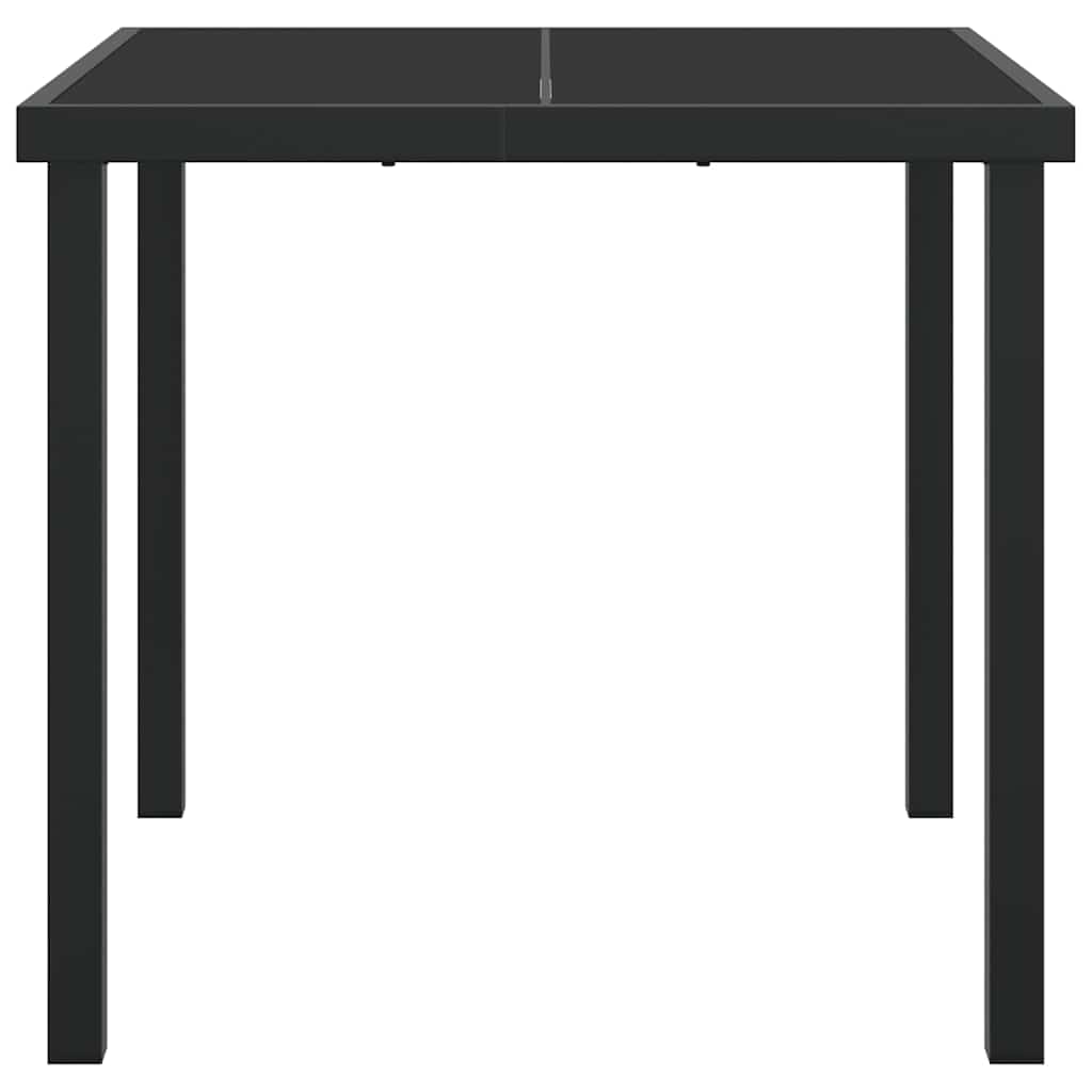 vidaXL Gartentisch Schwarz 80 x 80 x 73 cm Metall