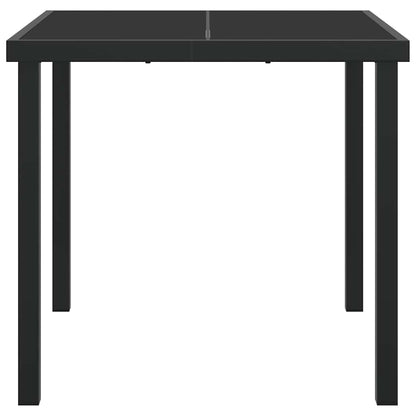 vidaXL Gartentisch Schwarz 80 x 80 x 73 cm Metall