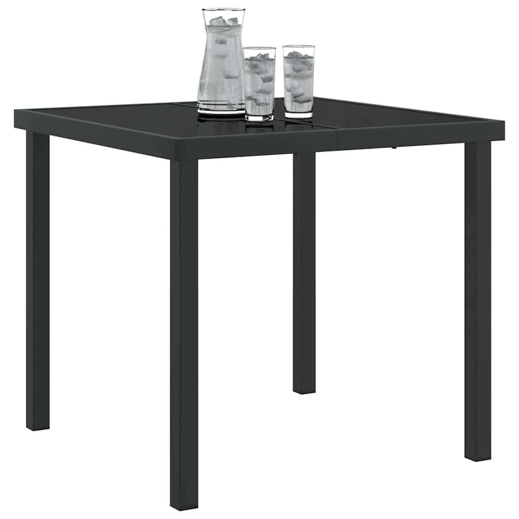 vidaXL Gartentisch Schwarz 80 x 80 x 73 cm Metall