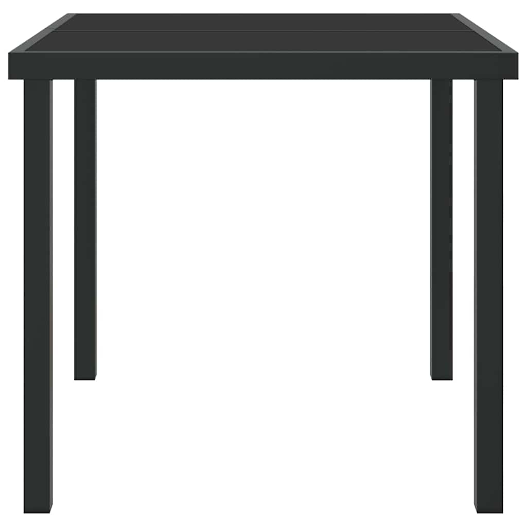 vidaXL Gartentisch Schwarz 80 x 80 x 73 cm Metall