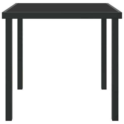 vidaXL Gartentisch Schwarz 80 x 80 x 73 cm Metall