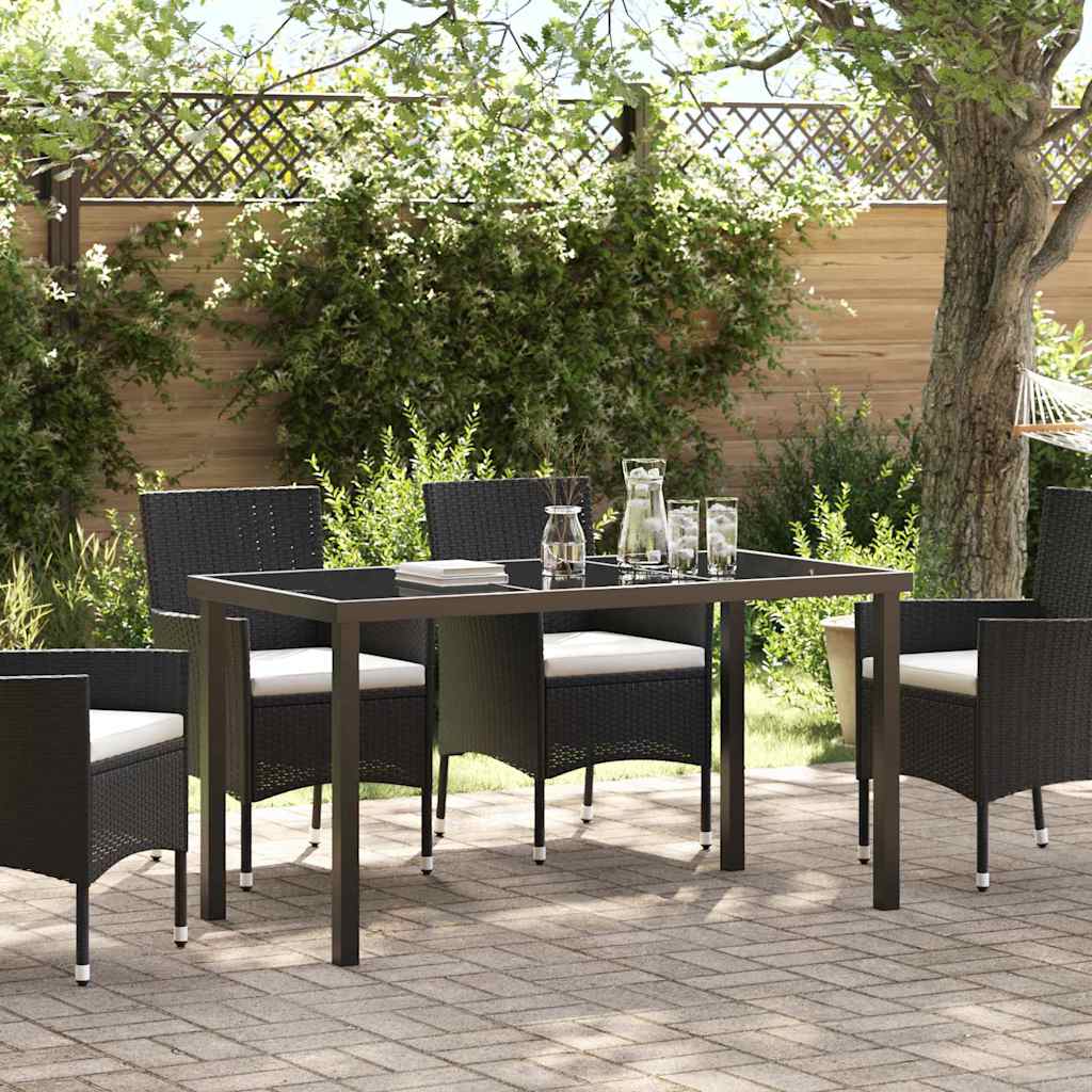 vidaXL Gartentisch Schwarz 140 x 70 x 73 cm Metall
