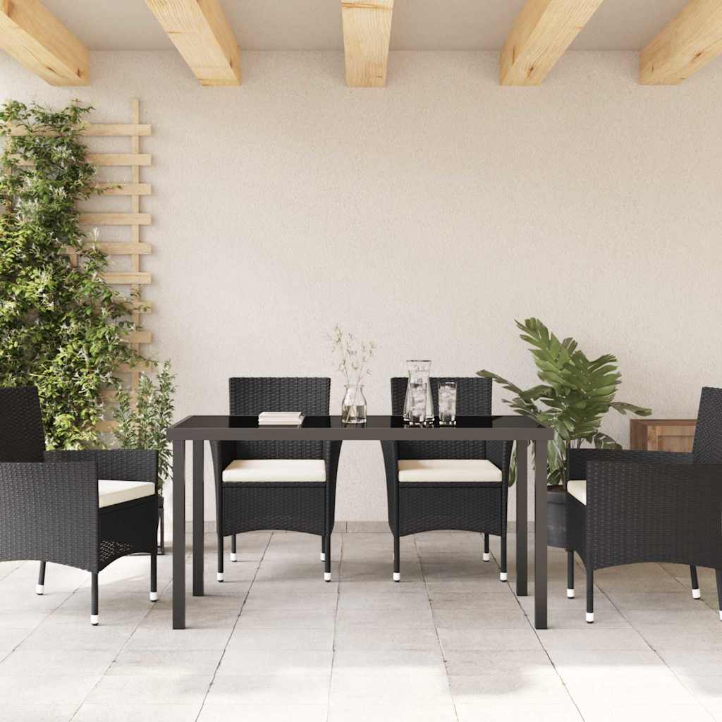 vidaXL Gartentisch Schwarz 140 x 70 x 73 cm Metall