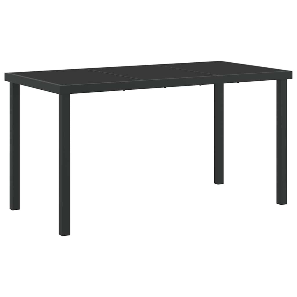 vidaXL Gartentisch Schwarz 140 x 70 x 73 cm Metall