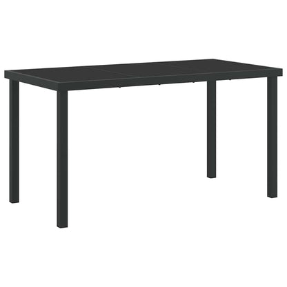 vidaXL Gartentisch Schwarz 140 x 70 x 73 cm Metall