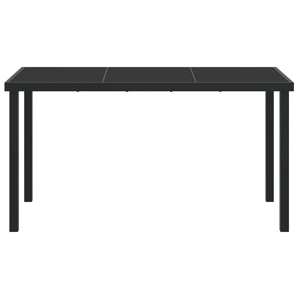 vidaXL Gartentisch Schwarz 140 x 70 x 73 cm Metall