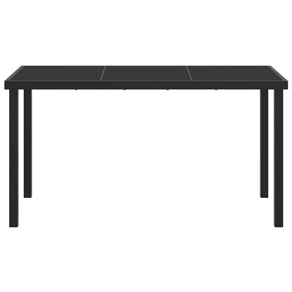 vidaXL Gartentisch Schwarz 140 x 70 x 73 cm Metall