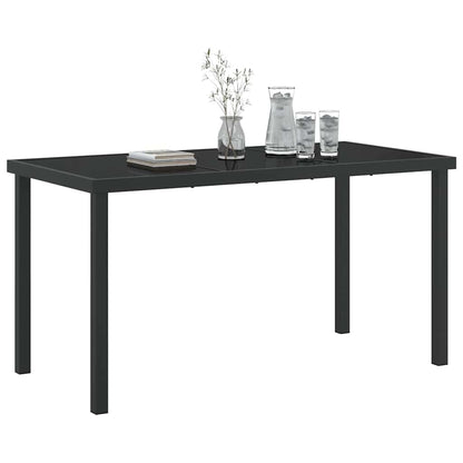 vidaXL Gartentisch Schwarz 140 x 70 x 73 cm Metall