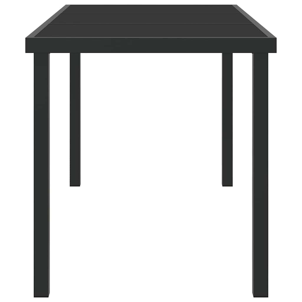 vidaXL Gartentisch Schwarz 140 x 70 x 73 cm Metall