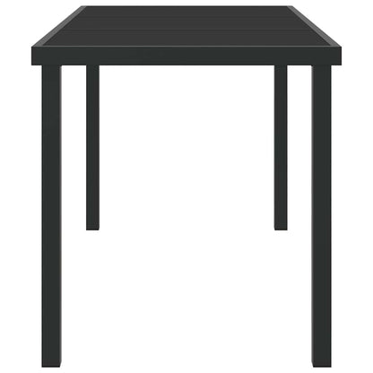 vidaXL Gartentisch Schwarz 140 x 70 x 73 cm Metall