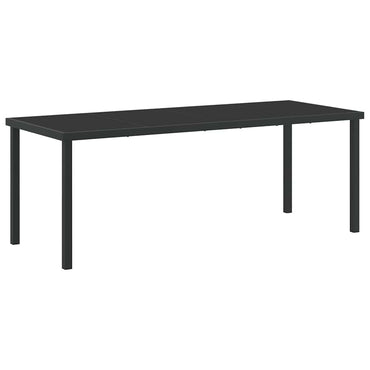vidaXL Gartentisch Schwarz 200 x 80 x 73 cm Metall