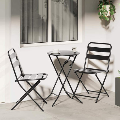 Garten Bistro Set 3 pcs Anthrazit Stahl