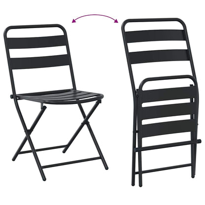 Garten Bistro Set 3 pcs Anthrazit Stahl