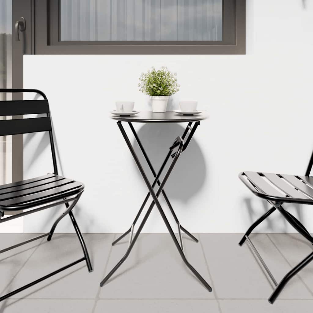 vidaXL Gartentisch Anthrazit 50 x 50 x 72 cm Metall