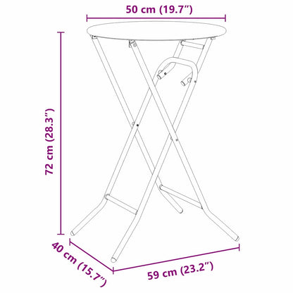 vidaXL Gartentisch Weiß 50 x 50 x 72 cm Metall