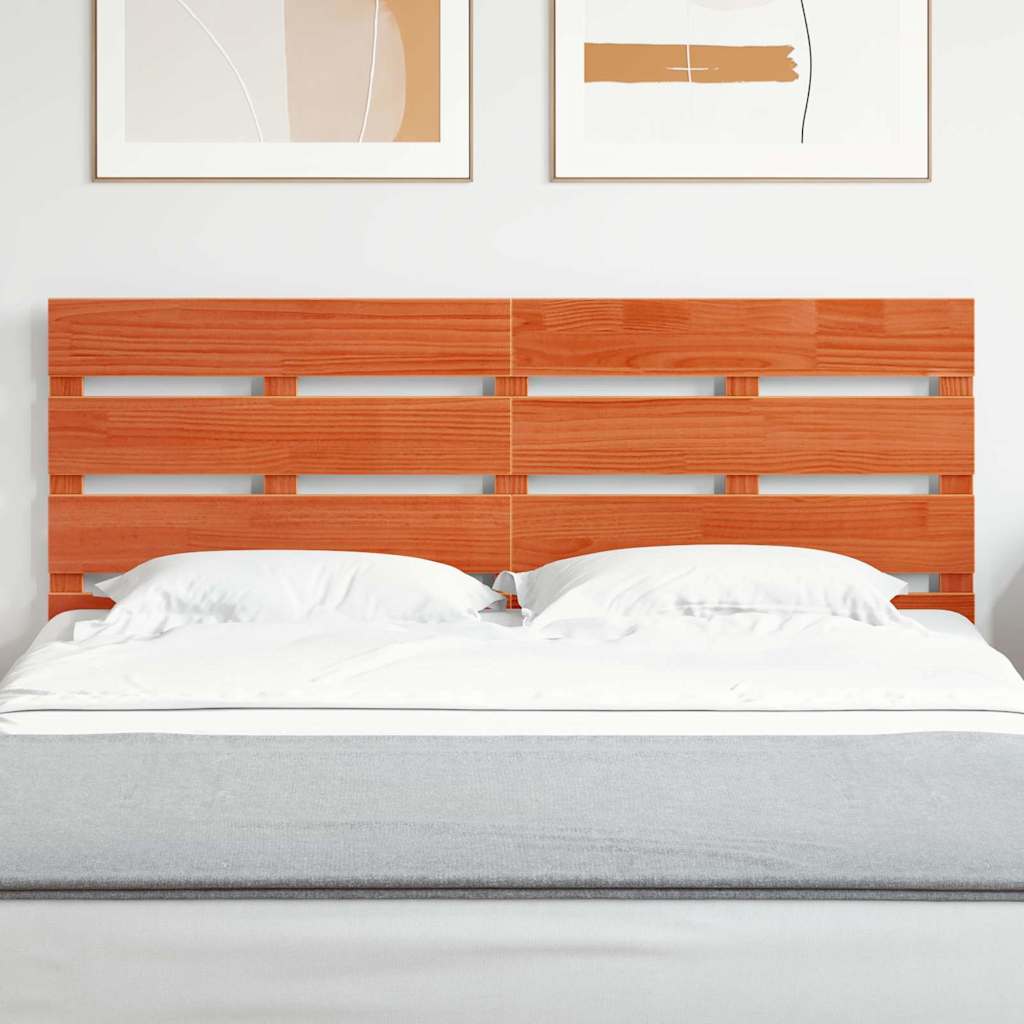 vidaXL Kopfteil Braun 140,5 x 3 x 80 cm Massives Kiefernholz