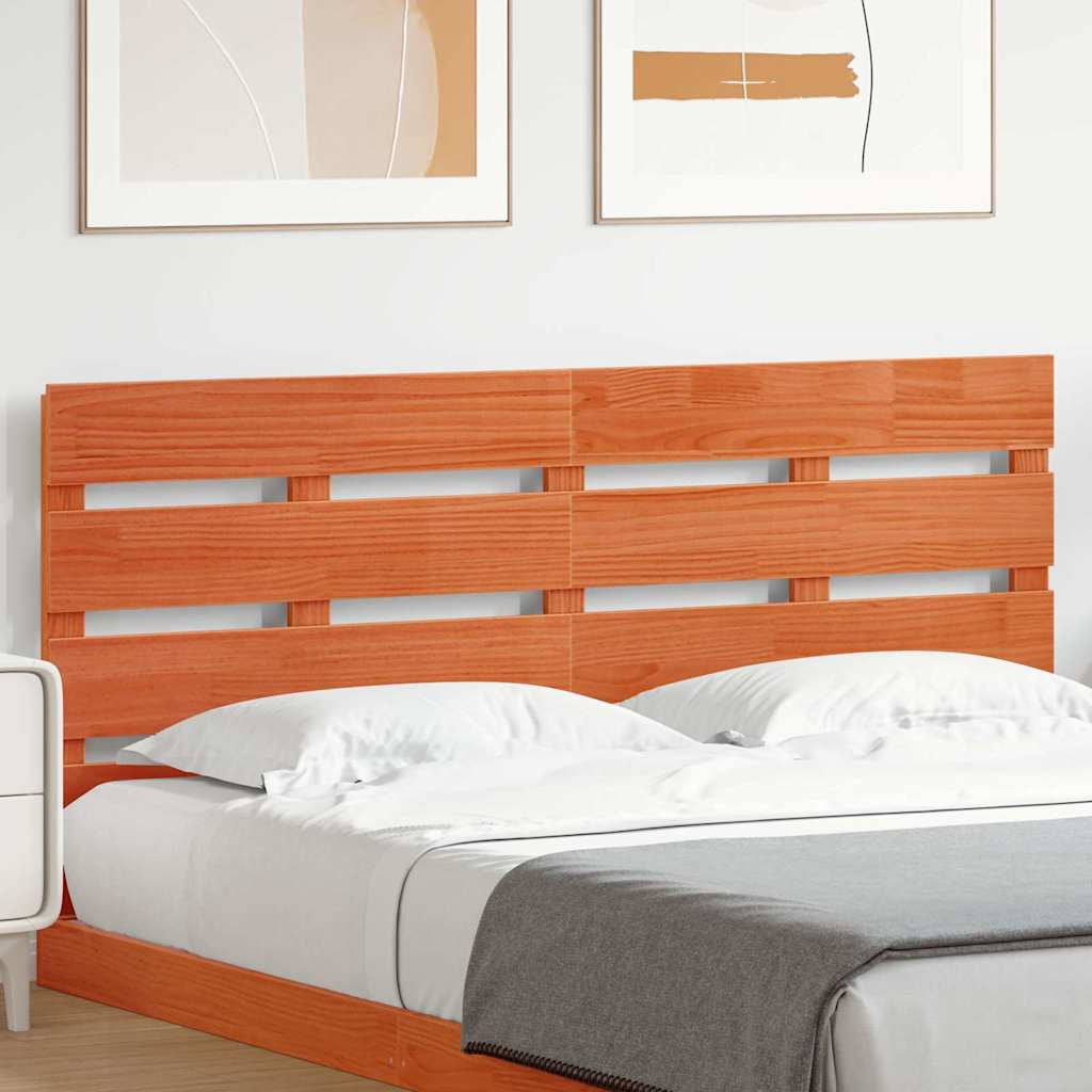 vidaXL Kopfteil Braun 140,5 x 3 x 80 cm Massives Kiefernholz