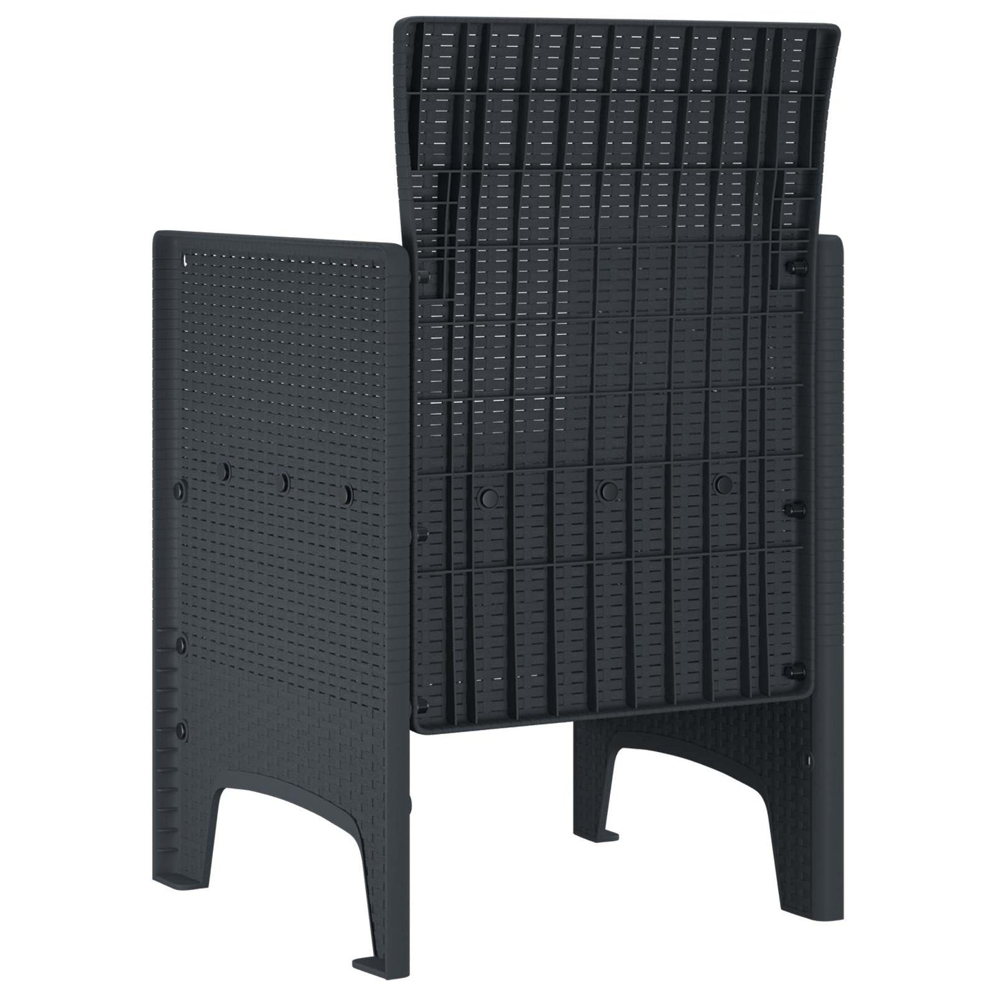 vidaXL Gartenstuhl 2 pcs Anthrazit 53 x 49 x 85 cm Polypropylen
