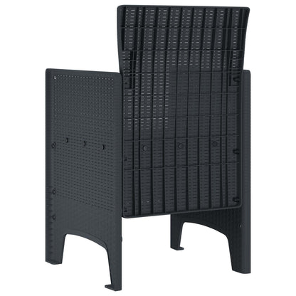 vidaXL Gartenstuhl 2 pcs Anthrazit 53 x 49 x 85 cm Polypropylen