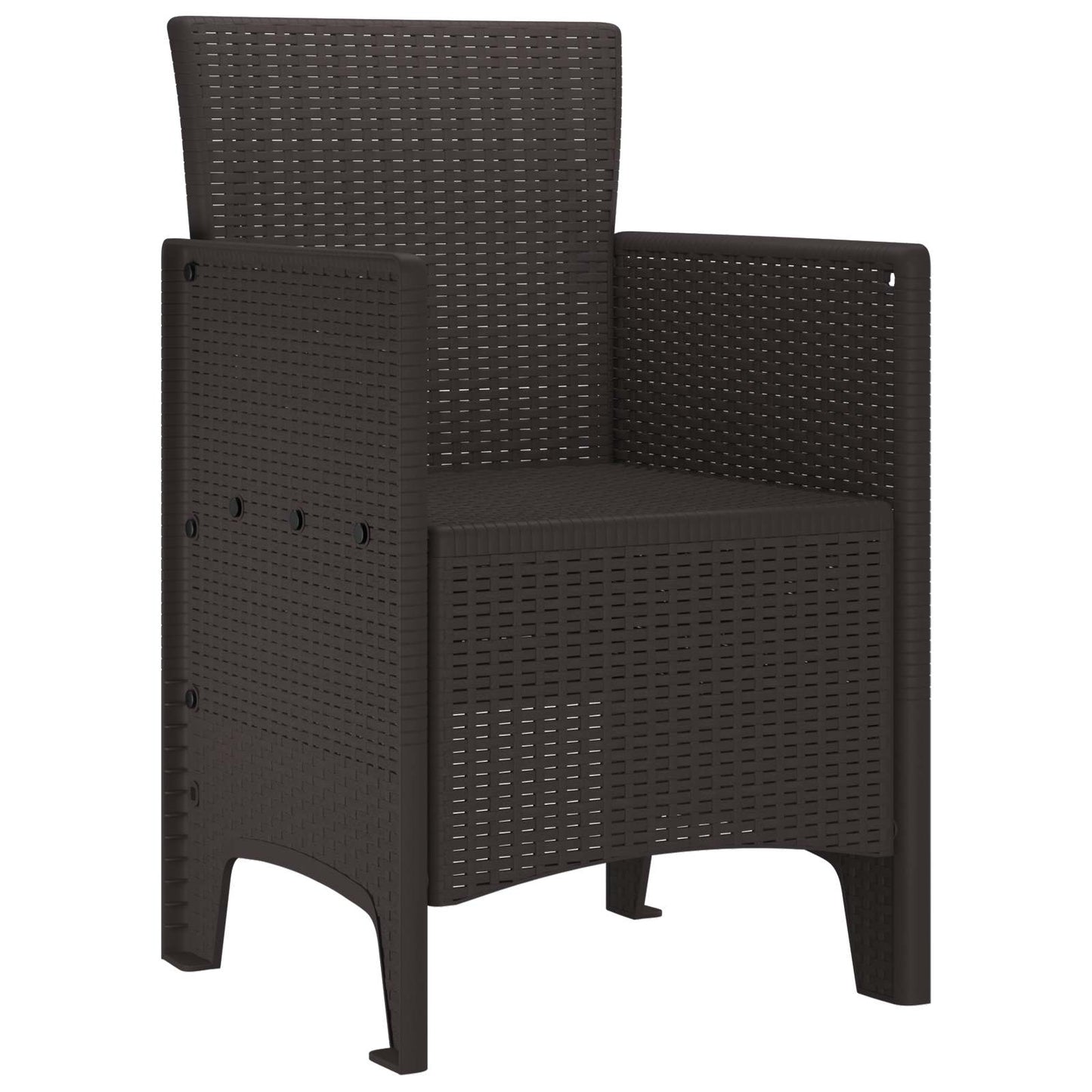 vidaXL Gartenstuhl mit Kissen 2 pcs Braun 53 x 49 x 85 cm Polypropylen