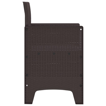 vidaXL Gartenstuhl mit Kissen 2 pcs Braun 53 x 49 x 85 cm Polypropylen