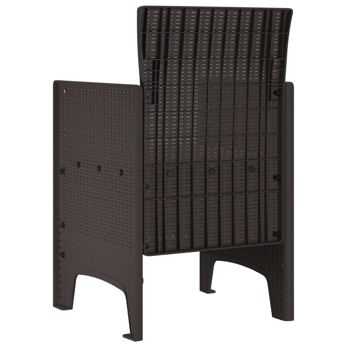 vidaXL Gartenstuhl mit Kissen 2 pcs Braun 53 x 49 x 85 cm Polypropylen