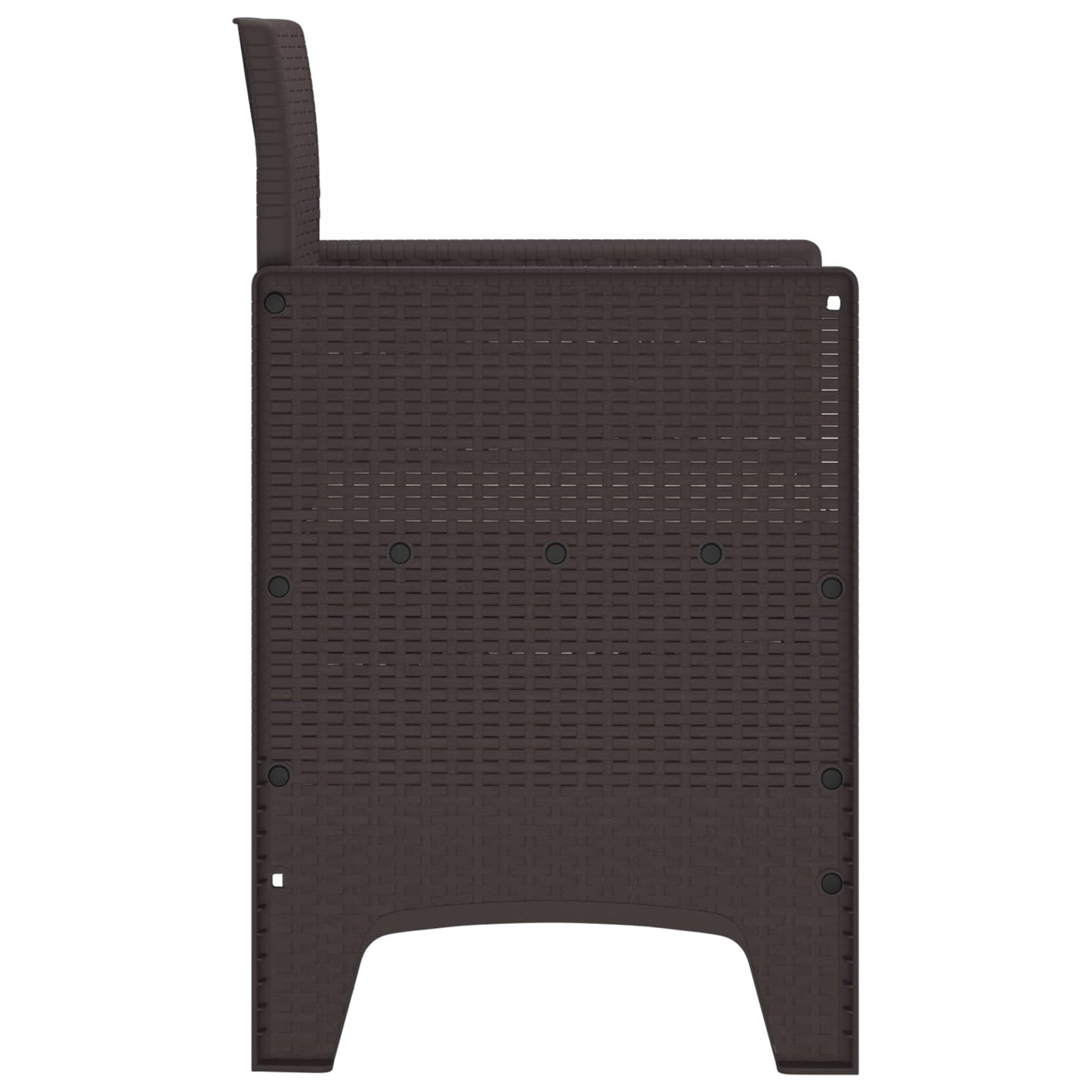 vidaXL Gartenstuhl mit Kissen 2 pcs Braun 53 x 49 x 85 cm Polypropylen