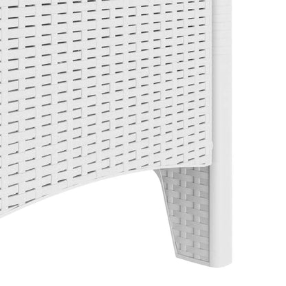 Gartenstuhl mit Kissen 2 pcs Weiß 53 x 49 x 85 cm Polypropylen