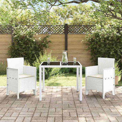vidaXL Gartenstuhl mit Kissen 2 pcs Weiß 53 x 49 x 85 cm Polypropylen
