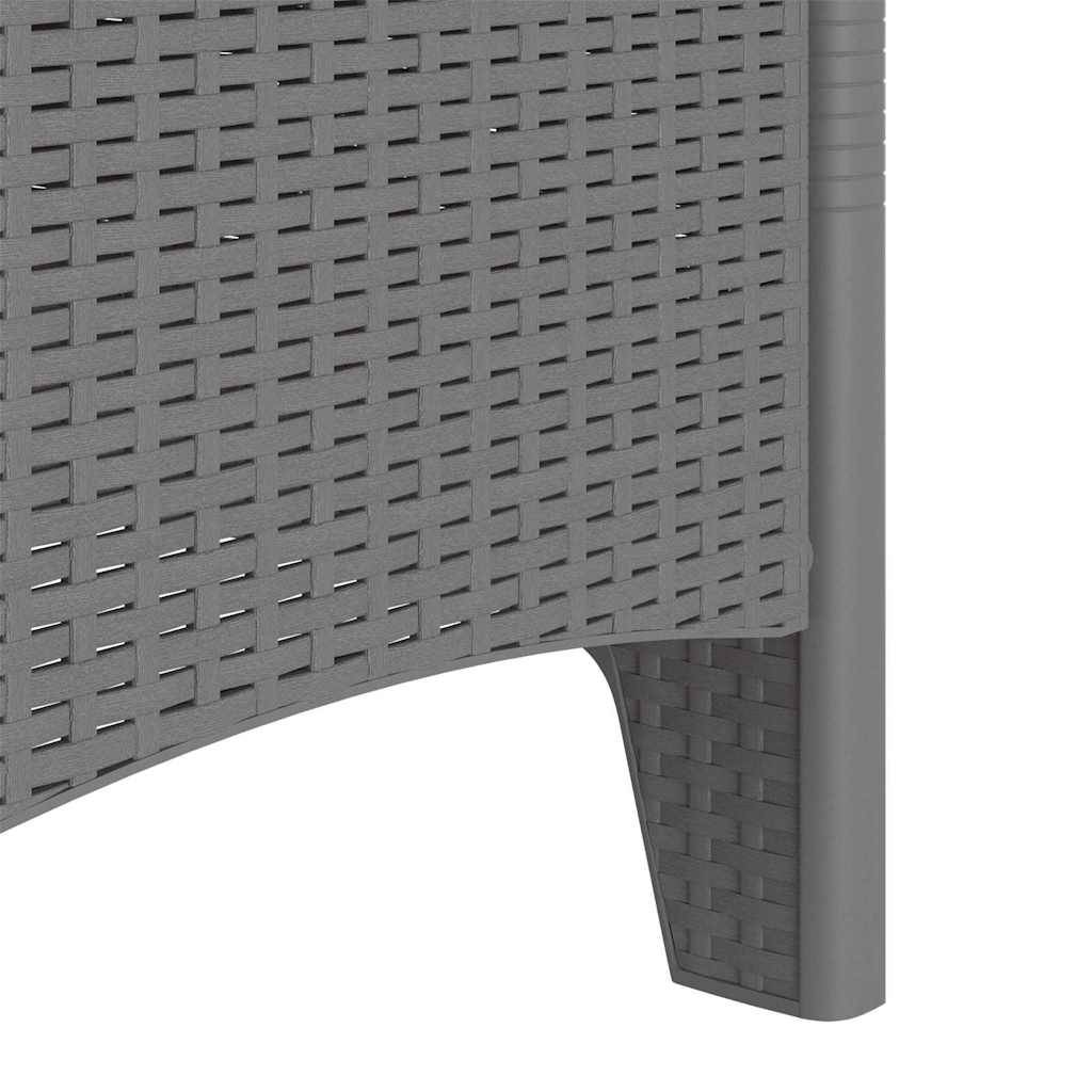 vidaXL Gartenstuhl 2 pcs Hellgrau 53 x 49 x 85 cm Polypropylen