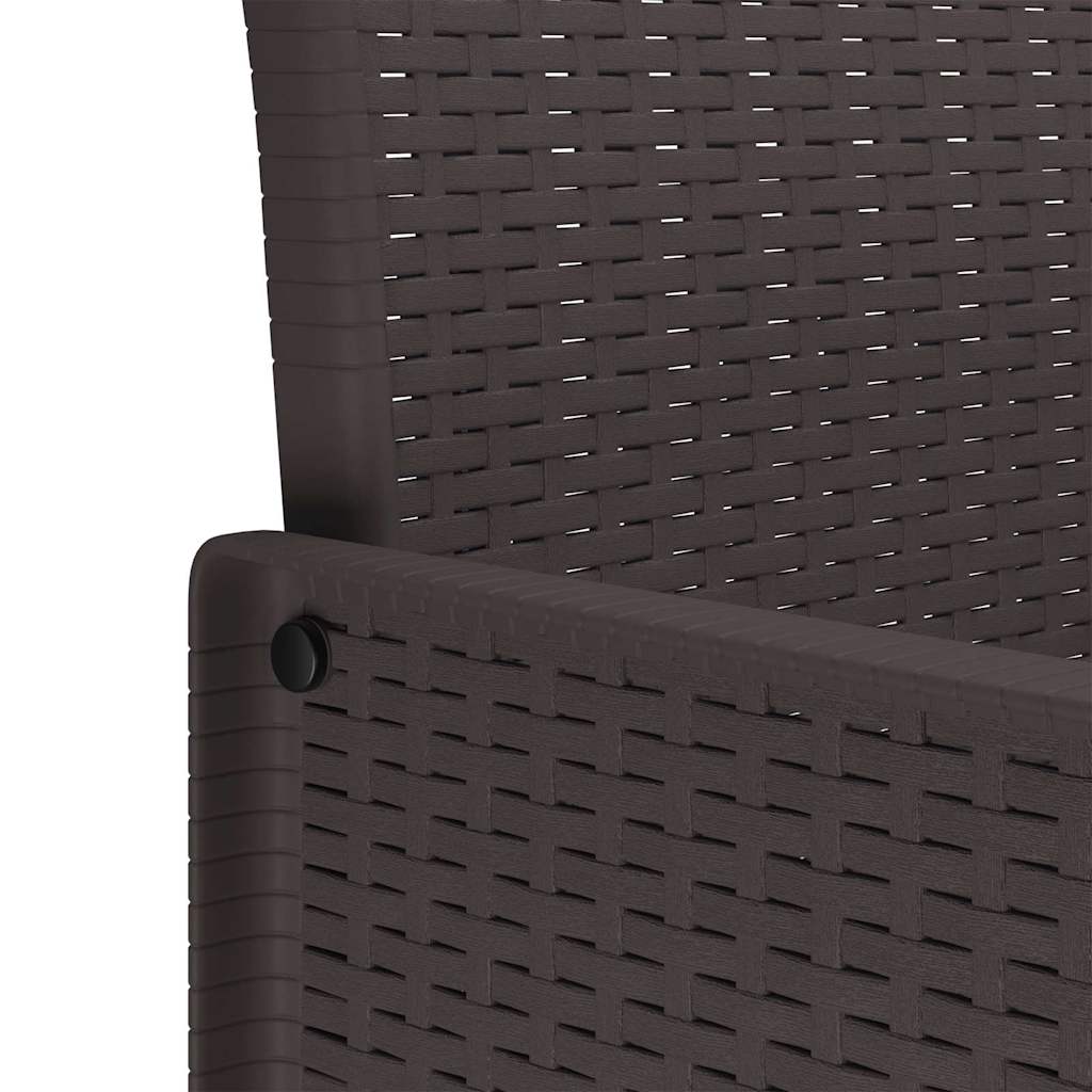 vidaXL Gartenstuhl mit Kissen 4 pcs Braun 53 x 49 x 85 cm Polypropylen