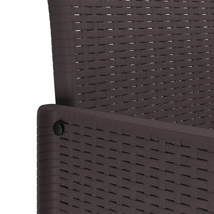 vidaXL Gartenstuhl mit Kissen 4 pcs Braun 53 x 49 x 85 cm Polypropylen