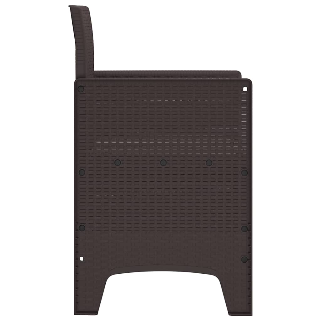 vidaXL Gartenstuhl mit Kissen 4 pcs Braun 53 x 49 x 85 cm Polypropylen