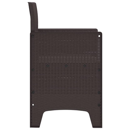 vidaXL Gartenstuhl mit Kissen 4 pcs Braun 53 x 49 x 85 cm Polypropylen