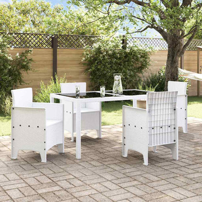 vidaXL Gartenstuhl mit Kissen 4 pcs Weiß 53 x 49 x 85 cm Polypropylen