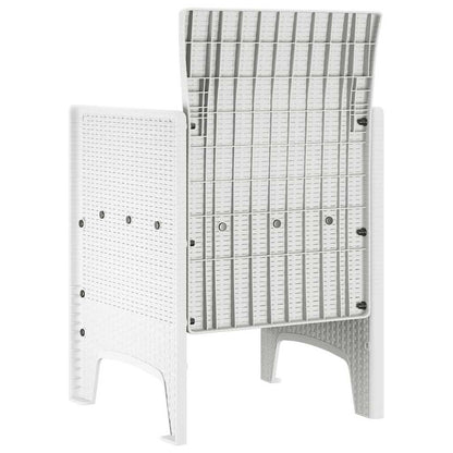 vidaXL Gartenstuhl mit Kissen 4 pcs Weiß 53 x 49 x 85 cm Polypropylen