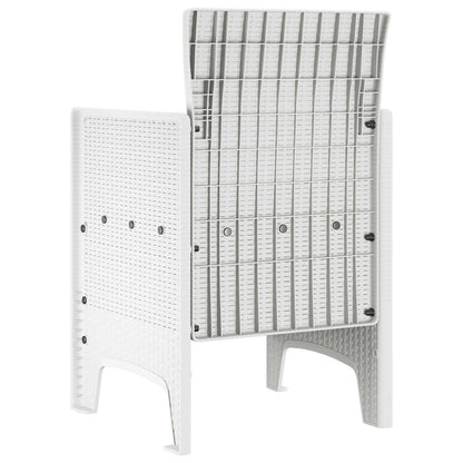 vidaXL Gartenstuhl mit Kissen 4 pcs Weiß 53 x 49 x 85 cm Polypropylen