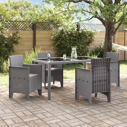 vidaXL Gartenstuhl 4 pcs Hellgrau 53 x 49 x 85 cm Polypropylen