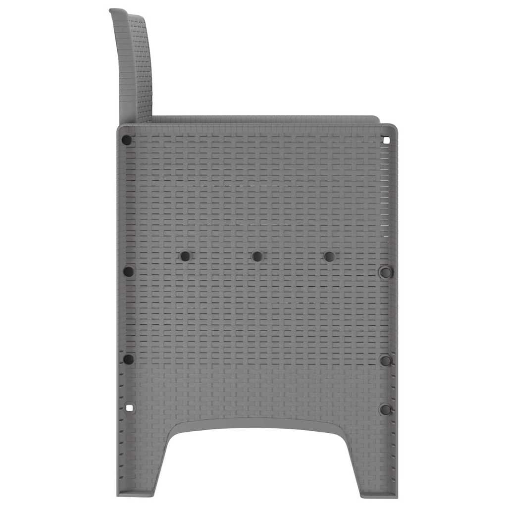 vidaXL Gartenstuhl 4 pcs Hellgrau 53 x 49 x 85 cm Polypropylen
