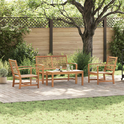 Gartensofa-set 4 pcs Natur Massivholz Teak