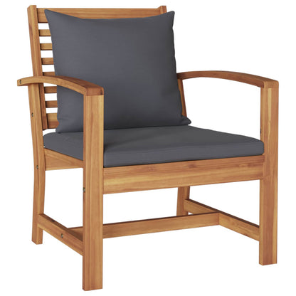vidaXL Gartensofa-set 4 pcs Natur Massivholz Teak