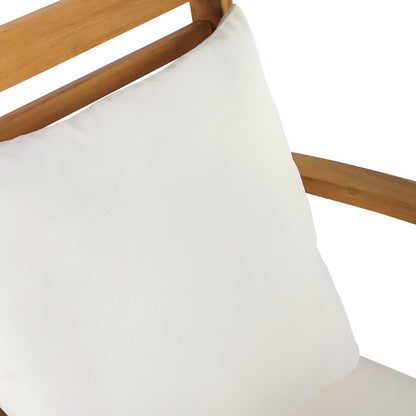 Gartensofa-set 3 pcs Natur Massivholz Teak