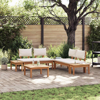 vidaXL Gartensofa-set 3 pcs Braun und Creme