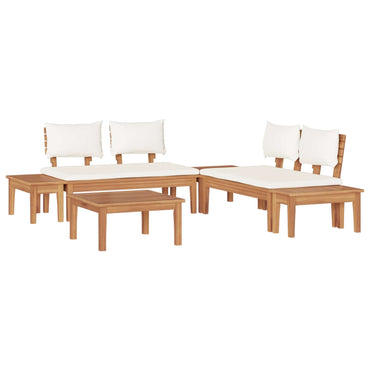 vidaXL Gartensofa-set 3 pcs Braun und Creme